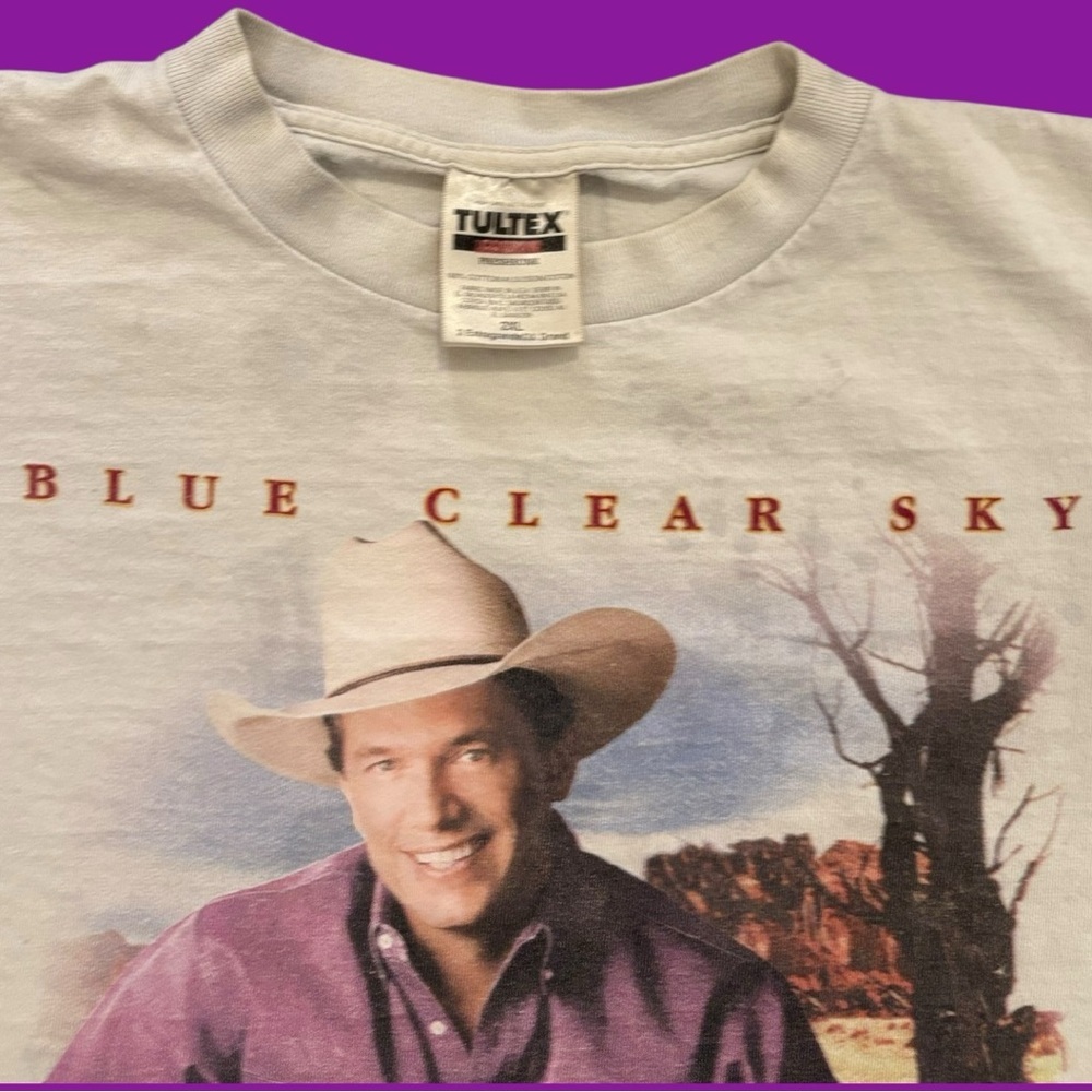 90s George Strait “Blue Clear Sky” Tour Tee - Picture 4 of 5